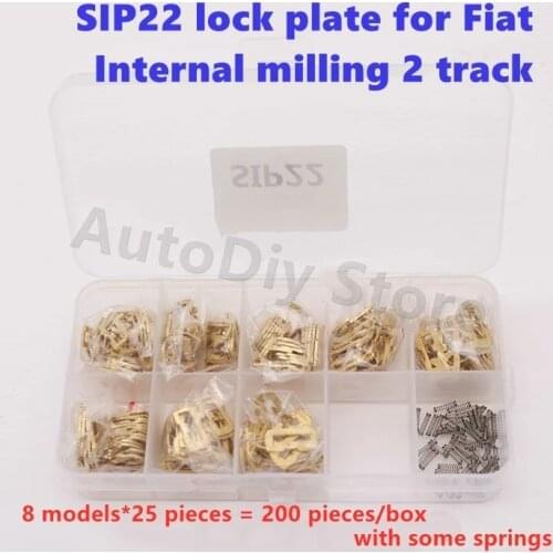 200pcs/lot Car Lock Plate For Fiat SIP22 internal milling 2 track Car Lock Replacement Lock Plate Kit Accessories Car Lock Reed