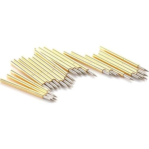 100PCS/Package P75-B1 Straight Spring Test Probe Diameter 1.02mm Length 16.5mm PCB Pogo Pin