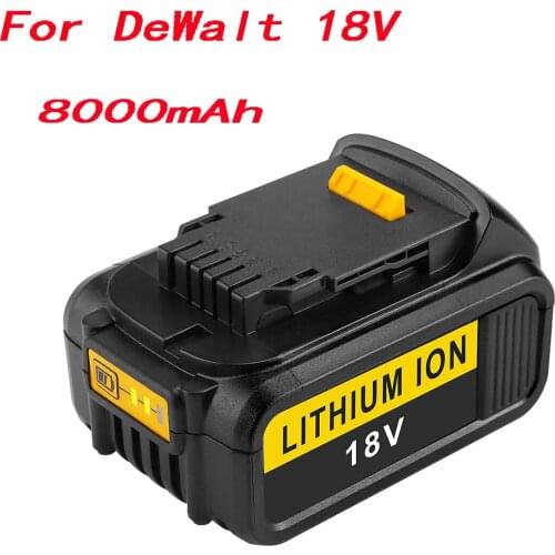 Replace DeWalt Power Tool Original Battery 18V8000mAH, Compatible with MAX XR DCB180 DCB181 DCB182 DCB201 DCB201-2 DCB200