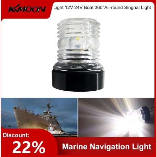 LED Marine Navigation Light 12V 24V Boat All-round light Marine Boat Singnal Light, Perfect for Pontoon Power Boat and Skiff