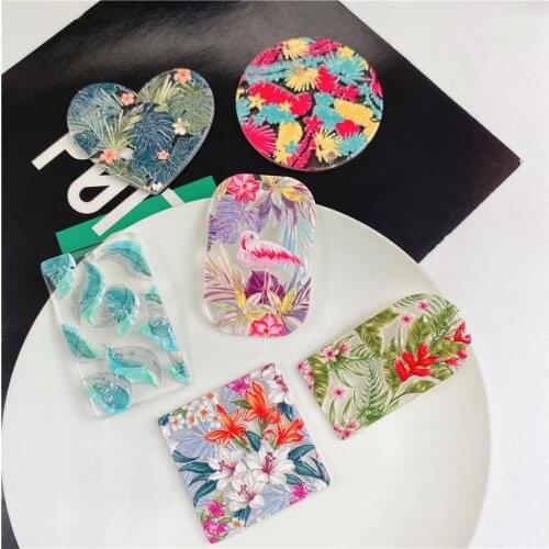 Creative style 40pcs/lot flowers/animals pattern geoemtry hearts/rounds/square shape acrylic beads diy jewelry earring accessory