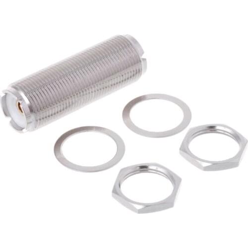 UHF SO239 Female To Female Jack Nut Bulkhead Panel Mount Adapter Connector Straight F/F wholesale