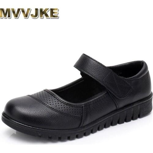 MVVJKE women Famale ladies mother cow genuine leather shoes sandals outdoor summer Cool beach black size 35-41