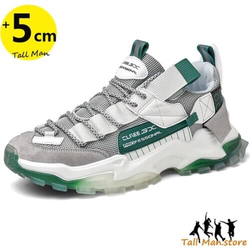Women Elevator Shoes Men Sneakers Height Increasing Shoes Sports Shoes Running Shoes 5CM