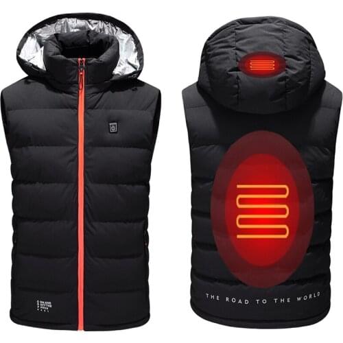 2019 Hot Men Women Electric Heated Vest Fishing Skiing Heating Waistcoat USB Thermal Warm Cloth Feather Hot Sale Winter Jacket