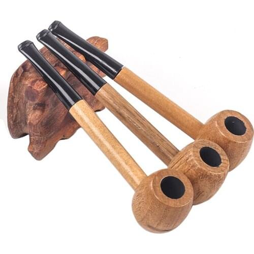 1pcs Fashion Manual Wood Pipes Filter Smoking Pipe Herb Bakelite Tobacco Pipe Pipas Para Fumar