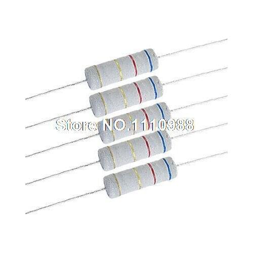 10 Pcs 5W 700V 6.2 Ohm Axial Lead Metal Oxide Film Resistors