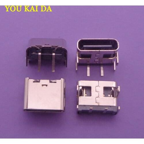 100pcs Micro USB JACK 3.1 Type-C 6pin 2pin 2p female Connector For Mobile Phone Charging port Charging Socket