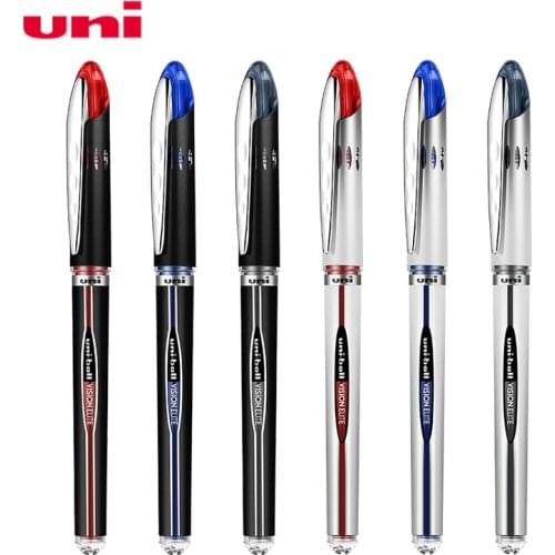 6Pcs Japan UNI UB-205 Ballpoint Pen Linear Ballpoint Pen Large-capacity Student Stationery Test Office Business Sign Pen
