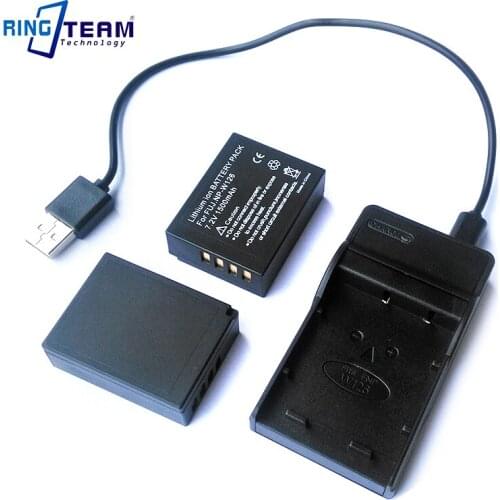 NPW126 NP-W126 Battery Packs 2x & USB Charger 1x for Fuji Camera HS30EXR HS33EXR HS35EXR HS50EXR X-Pro1 X-E1 X-E2 X-T20 X-T30