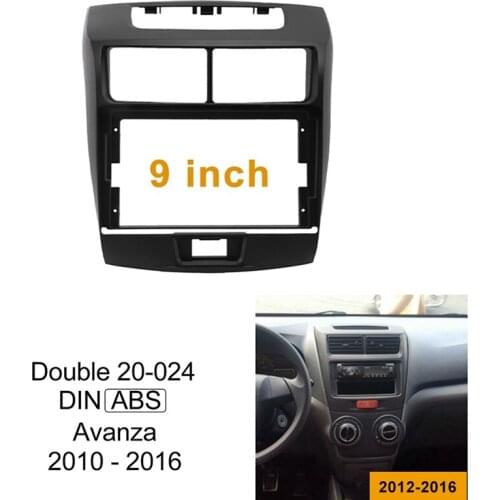 9 Inch Car Fascia for TOYOTA Avanza 2010-2016 Double Din Car DVD Frame Fascias Stereo Radio Dashboard Adaptor Panel Kit