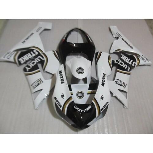 Free customize Fairing kit for Kawasaki NINJA ZX 6R 2005 2006 zx6r 05 06 black white LUCKY STRIKE motorcycle fairings set HP18