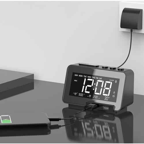 K5 Wireless Speaker USB Charging With FM Radio, Mini Portable Alarm Clock Sound Desktop Bedside Audio