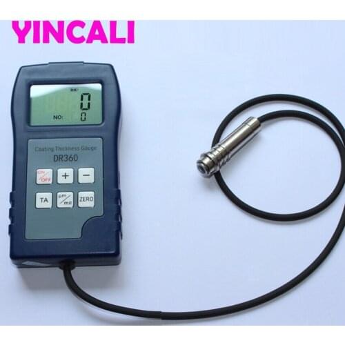 Fast Shipping Digital Paint Coating Thickness Gauge DR360 Rubber Powder Coating Thickness Tester test Magnetic thickness method
