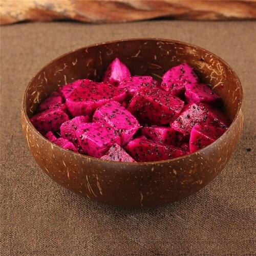 Coconut Bowl Eco-friendly Soup Salad Noodle Rice Bowl Wooden Fruit Container Handicraft Kitchenware