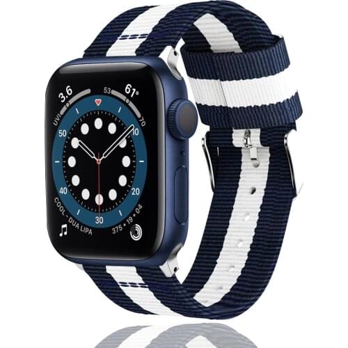 Correa for apple watch bands Series 6 5 4 SE 44mm 40mm strap nylon bracelet for iwatch band 3 42mm 38mm wrist women men pulseira