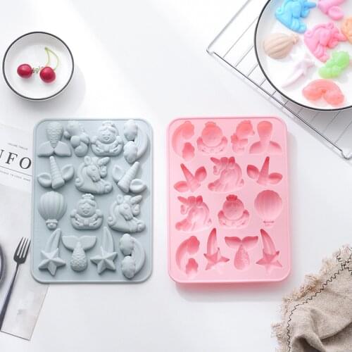 Unicorn Ice Cube Tray 12 Cubes Silicone Snowman Pentagram Shape Ice Cube Maker Mold For Party Whiskey Drink Maker Bar Accessorie