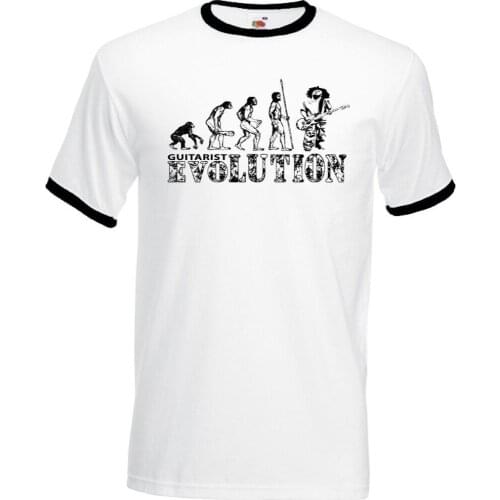 Guitarist Evolution Mens Funny Guitar T-Shirt Electric Bass Acoustic Strings New Fashion Cool Casual Fashion Summer T Shirts