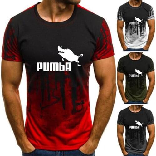 Mens t shirts Pumba printed T-shirt new camouflage short-sleeved T-shirt breathable comfortable men sports Fitness T-shirt tops