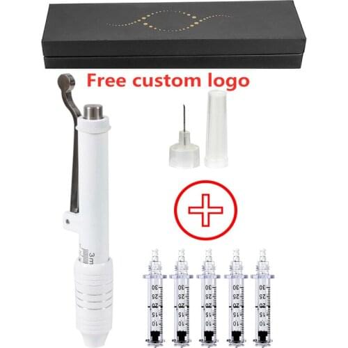 Free Logo 0.3ML Hyaluron Gun Pen Adjustable High Pressure Hyaluronic Acid Lip Filler Injector Anti Wrinkle Noninvasive Nebulizer