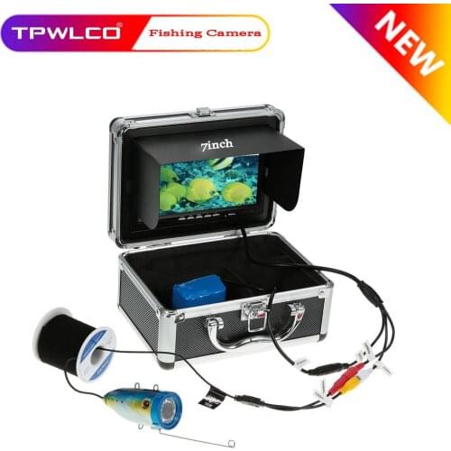 Fish Finder Camera 15M 30M 50M Cable 7" TFT LCD 1000TVL Underwater Fishing Ice Fishing Camera System Kit With 12Pcs White LED