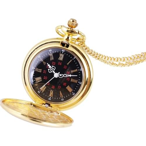Classic Large Two-Faced Men Women Couple Pocket Watch Retro Quartz Hanging Table Commemorative necklace clock Jewelry gift Q