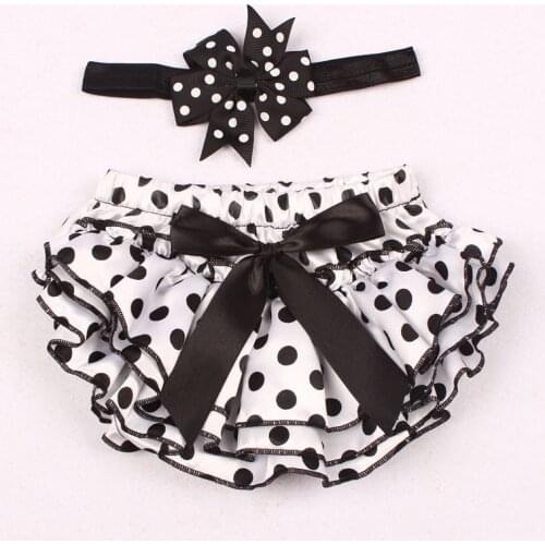Baby Girl Ruffle Bloomer Princess Panties Cover Nappy Shorts Briefs Summer Bottom Pants Nappy Covers PP Skirt with Headband Set