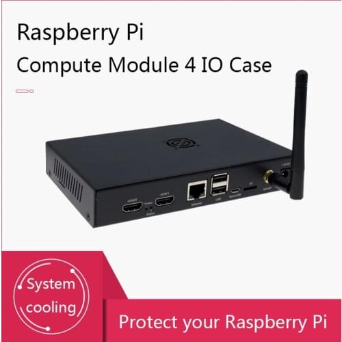 Raspberry Pi Compute Module 4 IO Board CM4 IO Board Case Metal Shell Acrylic Shell With Fan