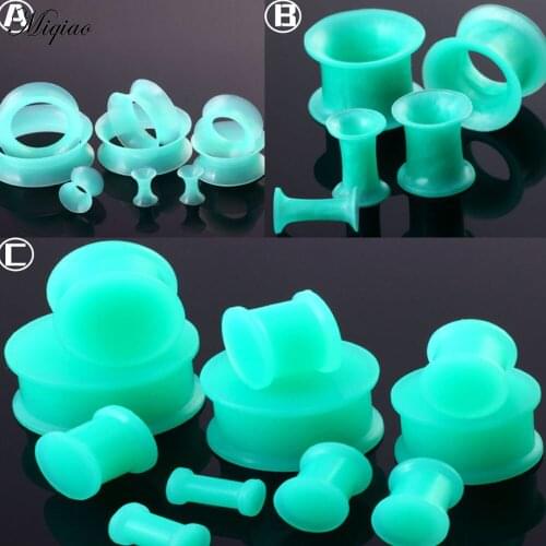 Miqiao 2 pcs 3-25mm Body Piercing Jewelry New Silicone Auricle Ear Expander