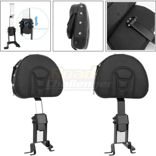 Motorcycle Adjustable New Plug In Driver Rider Seat Backrest Kit For Indian 14-Up Chief Roadmaster Chieftain Springfield