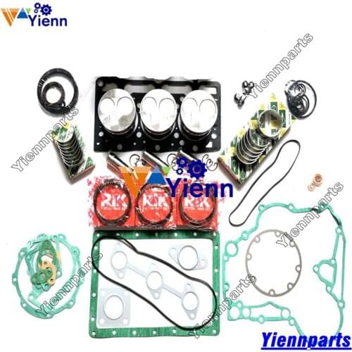 For Kubota D1105 Overhual Rebuild Kit Oversized +0.50 Fit Bobcat E25 E26 Compact Excavator InDirect injection Engine Spare Parts