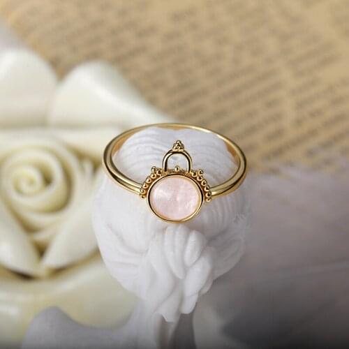 2021 Fashion New Lock Shape Couple Opal Cute Charm Woman Girl Rings Wedding Party jewelry Stainless steel Ring Bijoux Gift BFF