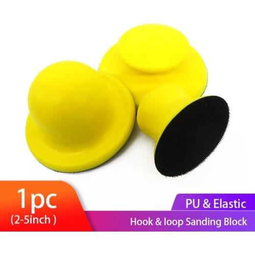 Sand paper Backing Elastic Hand Sanding Block PU Foam Sanding Disc Holder For Hook & Loop Sandpaper