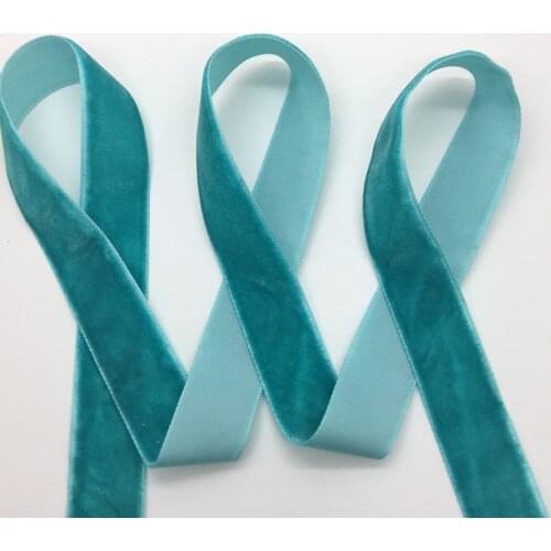 3 yards/lot 3/4"(20mm)Wide Light blue Velvet Ribbon Headband Clips Bow Wedding Decoration