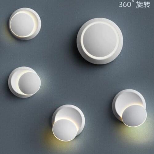 Nordic Simple Modern Bedside wall Lamp Crescent Moon Bedroom Lamp Creative Retractable Hotel Engineering Wall Lamp