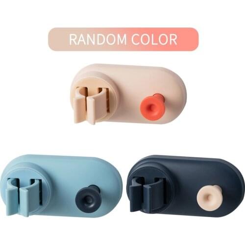 Self-adhesive Wall-mounted Mop and Broom Storage Hanging Clip Bathroom Strong Viscose Free Punch Storage Hanger Holder Toy