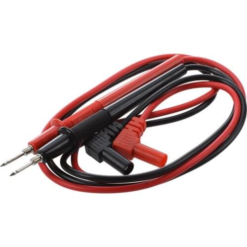 GTBL 1000V Banana Plugs Detachable Tip Multimeter Probe Test Lead Black Red Pair