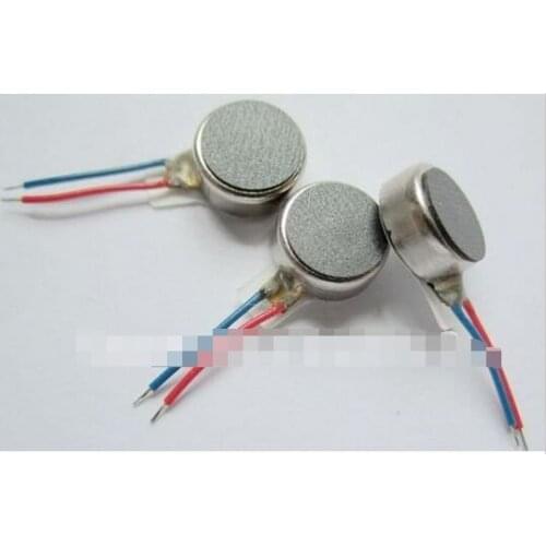 3V Coin Vibrator Micro Motor Flat 8mm diameter 3.4mm thickness Free shipping