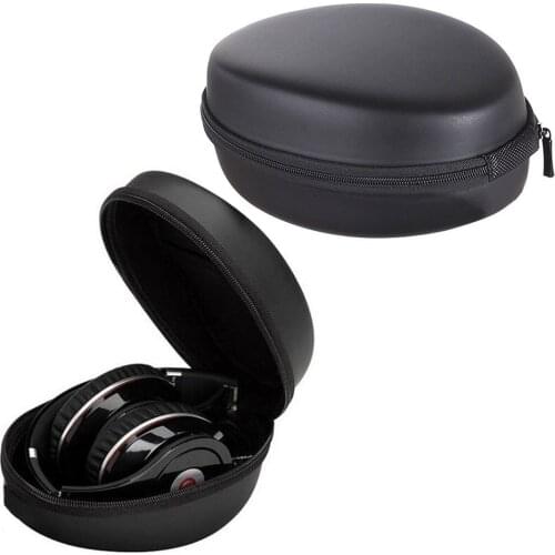 High quality Earphone Case Zipper Black Protective Carrying Hard Case Bag for Monster Dr Dre for Beats Solo/Studio Headphone