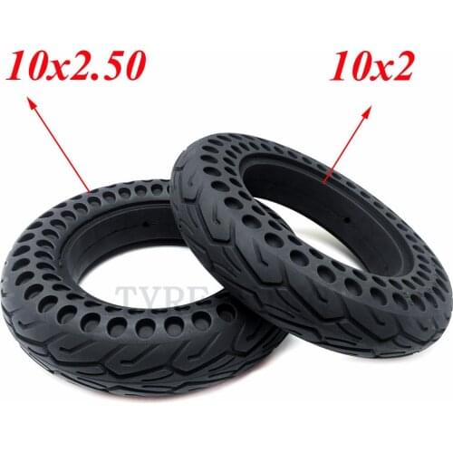 Explosion-Proof 10x2/2.50 Solid Tire Electric Scooter Wheel Tire Universal Wear-resisting Non-inflatable Honeycomb Solid Tyre