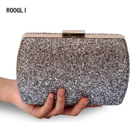 Womens Fashion Evening Bag Sequined Reflective Clutch Wedding Party Shoulder Bag Chain Diagonal Bag Coin Purse and handbag 2020