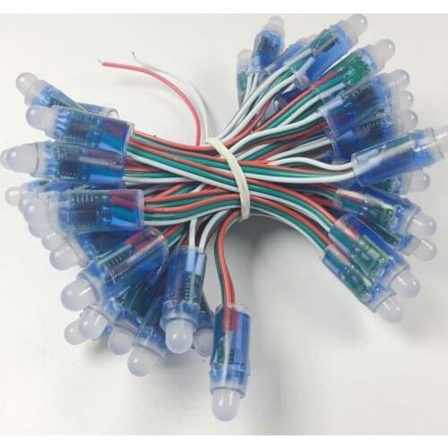 1000pcs/lot 12mm WS2811 UCS1903 LED Pixel Module DC 5V Input IP68 waterproof RGB color Digital LED Pixel Light wholesale