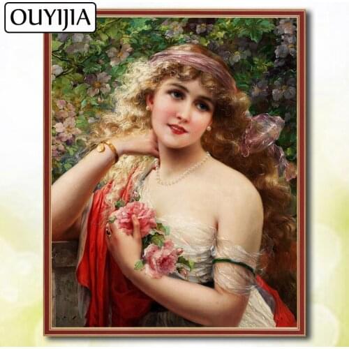 5D DIY Diamond Painting Full Square OUYIJIA Embroidery Famous Painting Character Oil Beauty Picture Of Rhinestone Diamond Mosaic