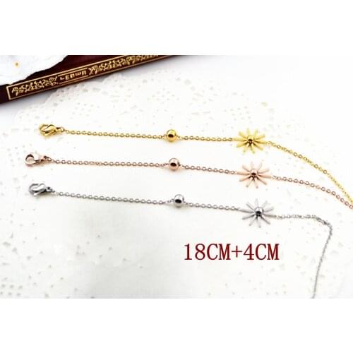 Sunflower Bracelet for women Titanium Steel sliver color high Quality Bracelet Jewelry drop shipping