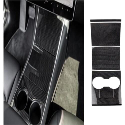 Car Interior Central Control Panel ABS Sticker Trims For Tesla Model 3 2017-2020