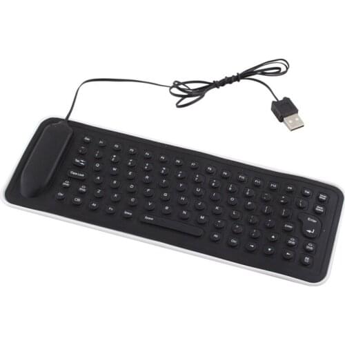 Flexible Gaming Mechanical Keyboard USB Wired Keyboard English Silicone PC Keyboard for Desktop Laptop Notebook #22158