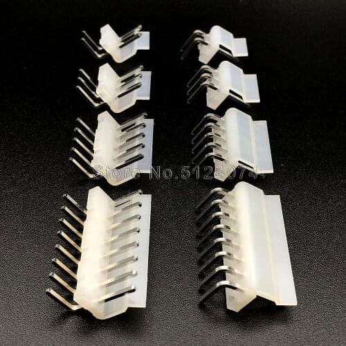5-30PCS/LOT CH3.96 Connector 90 Degree curved Bending needle Pin 3.96mm Wafer Pin Header 3.96-A 2P/3P/4P/5P/6P/7P/8P/9P/10P