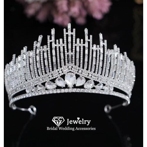 CC Headbands for Women Wedding Hair Accessories Engagement Crowns Bridal Hairwear Jewelry Charms Vintage Tiaras Headdress xy432