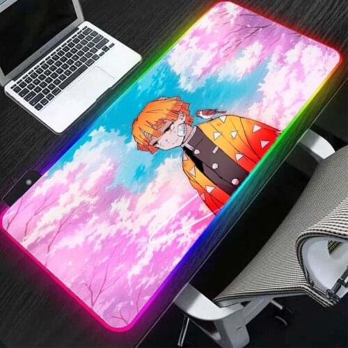 Anime boy cherry blossom landscape map mouse pad non-slip natural rubber desk mat carpet mats for laptop and PC