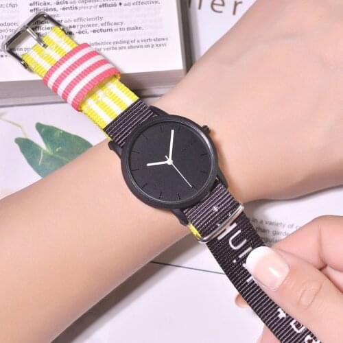 Summer Style Canvas Women Quartz Watch 2019 New Fashion Casual Vitality Young People Wristwatches Woman Clock Bayan Kol Saati